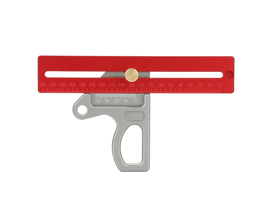 Regla De Medición Para Carpintería, Ángulo De 45/90 Grados, Marcador De Calibre De 200 Mm, Aleación De Aluminio.