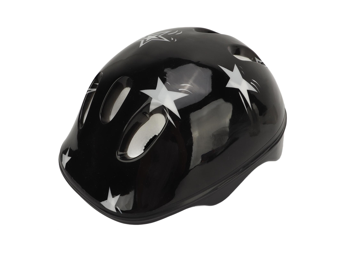 Rebe-casco Para Niños Bicicleta Absorción De Impactos Correa Ajustable Forro De Espuma Ciclismo Skateboard Negro