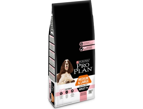 Pienso para Perros PURINA Pro Plan OptiDerma Medium & Large Sensitive Skin (14Kg - Seco - Razas Medianas y Grandes - Adulto - Sabor: Salmón)