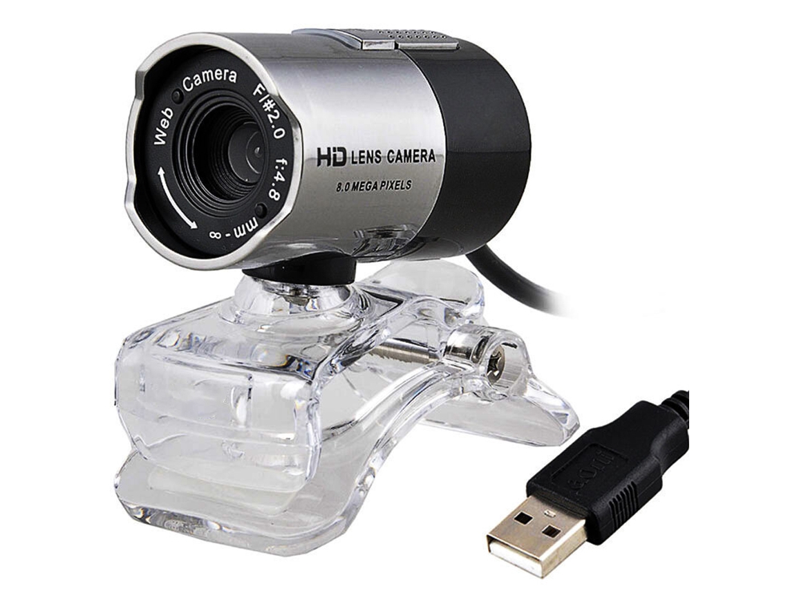 Cámara Web Usb De Video Hd Con Rotación 360° Y Micrófono Integrado