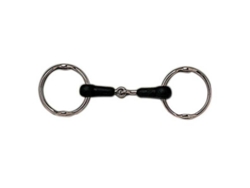 Snaffle de Borracha de Junta Única Gag Prateado 12.5 Cmsefton