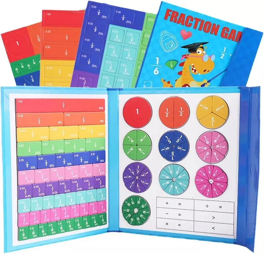 Nuevo kit educativo de bloques de fracciones magnéticas vayotoy