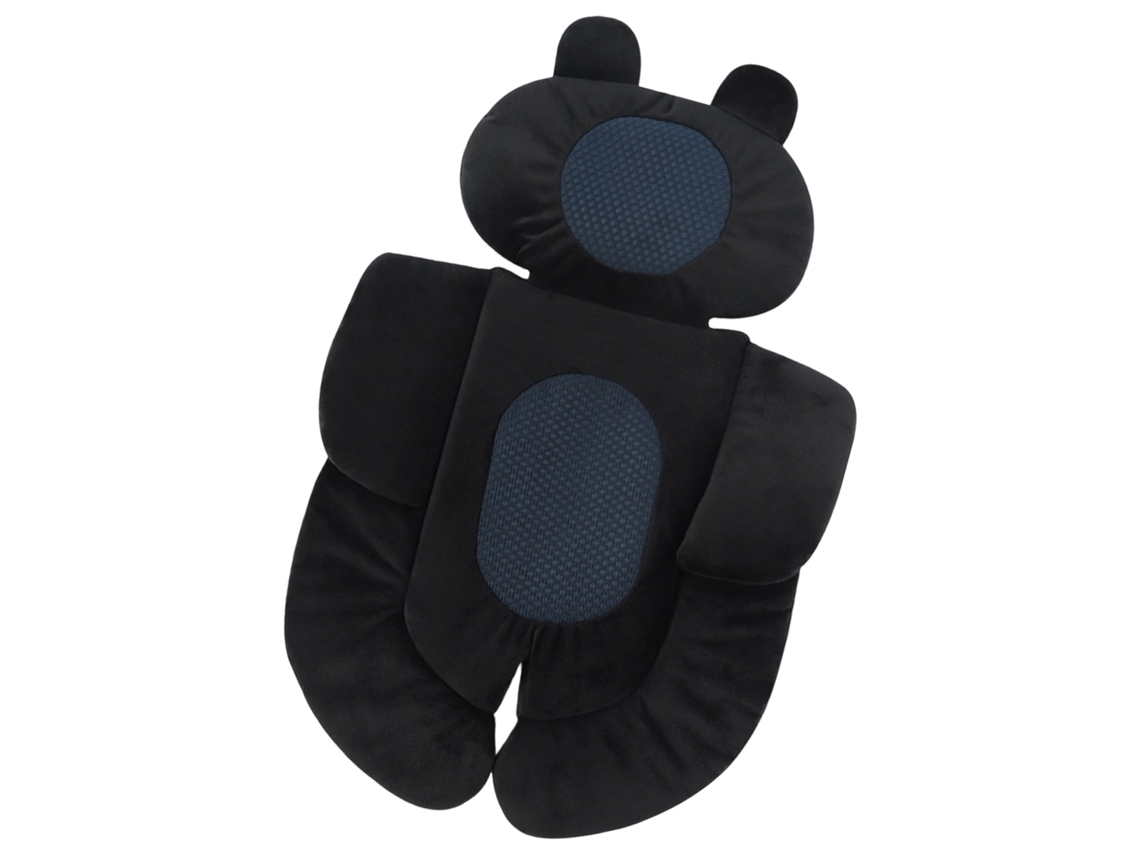 Cojín para cochecito de bebé con base antideslizante y absorción de impactos, adecuado para sillas de coche para recién nacidos (negro).