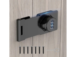 Cerradura De Combinación Para Armarios Y Puertas Deslizantes, Seguridad De Casa, Material Resistente, Negro (1 Pieza)