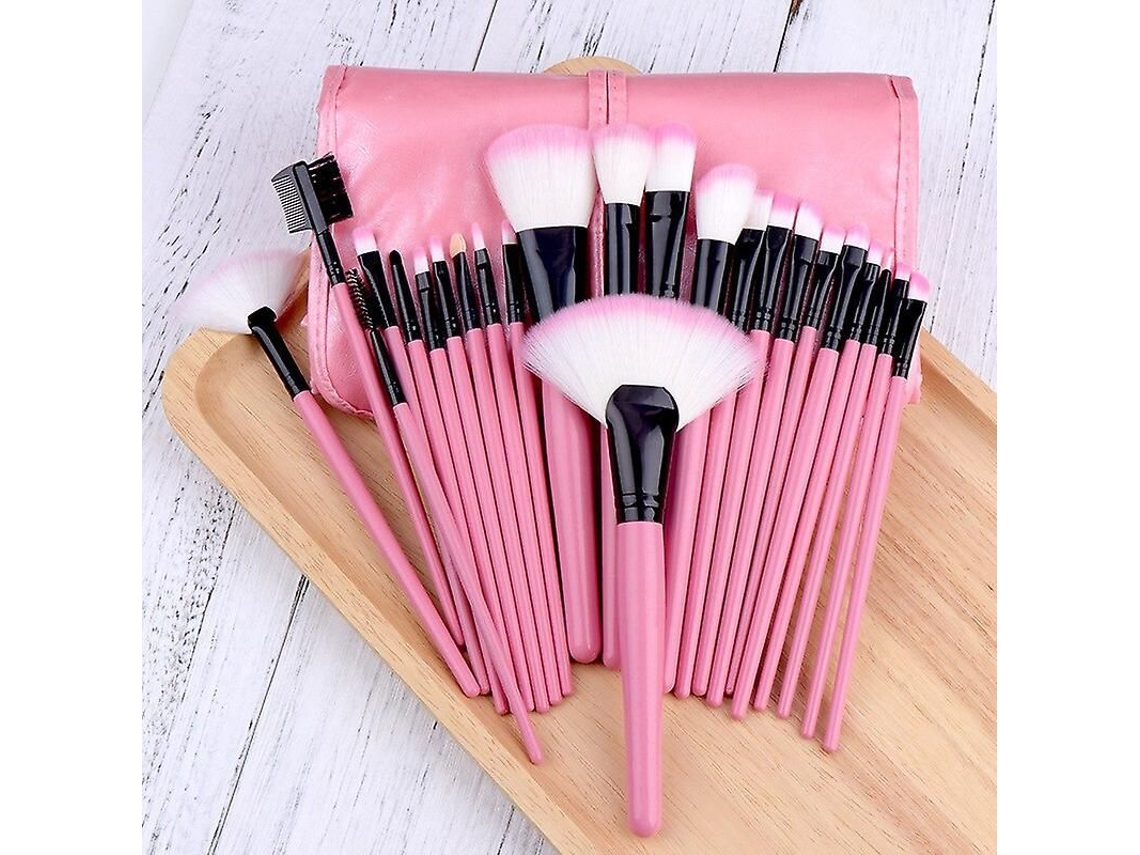 Set De 24 Brochas De Maquillaje Con Polvos Sueltos Y Sombras De Ojos Para Ojos Grandes - Herramientas De Belleza