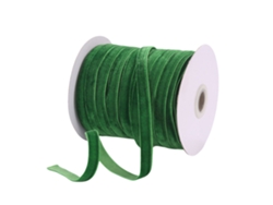 Fita Decorativa de Veludo com Carretel, 1 Cm de Largura, 50 Jardas de Comprimento, Adequada para Embrulhar Presentes. MDUG (verde)