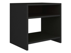 Mesita de noche derivada de madera negra 40x30x40 cm MAISON EXCLUSIVE