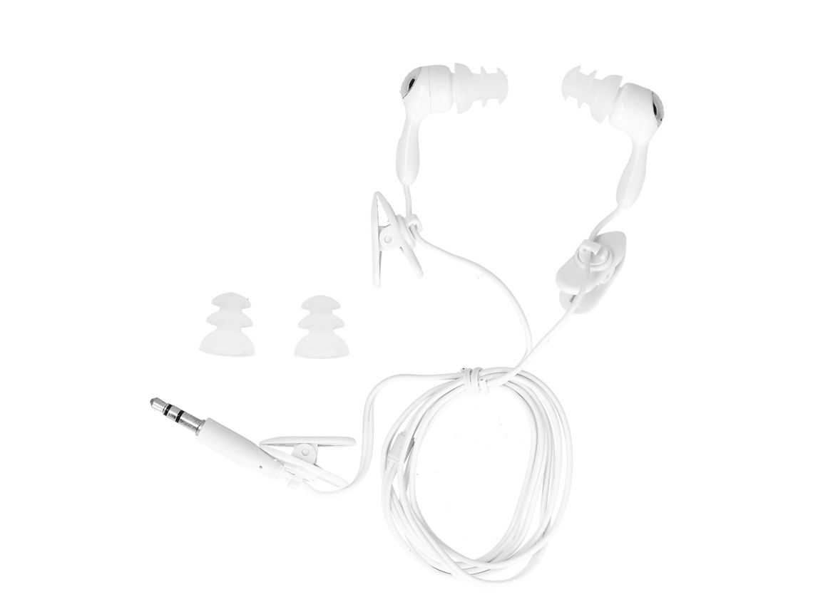 Auriculares De Natación Impermeables De Conducción Ósea Con Enchufe De 3.5 Mm Blanco