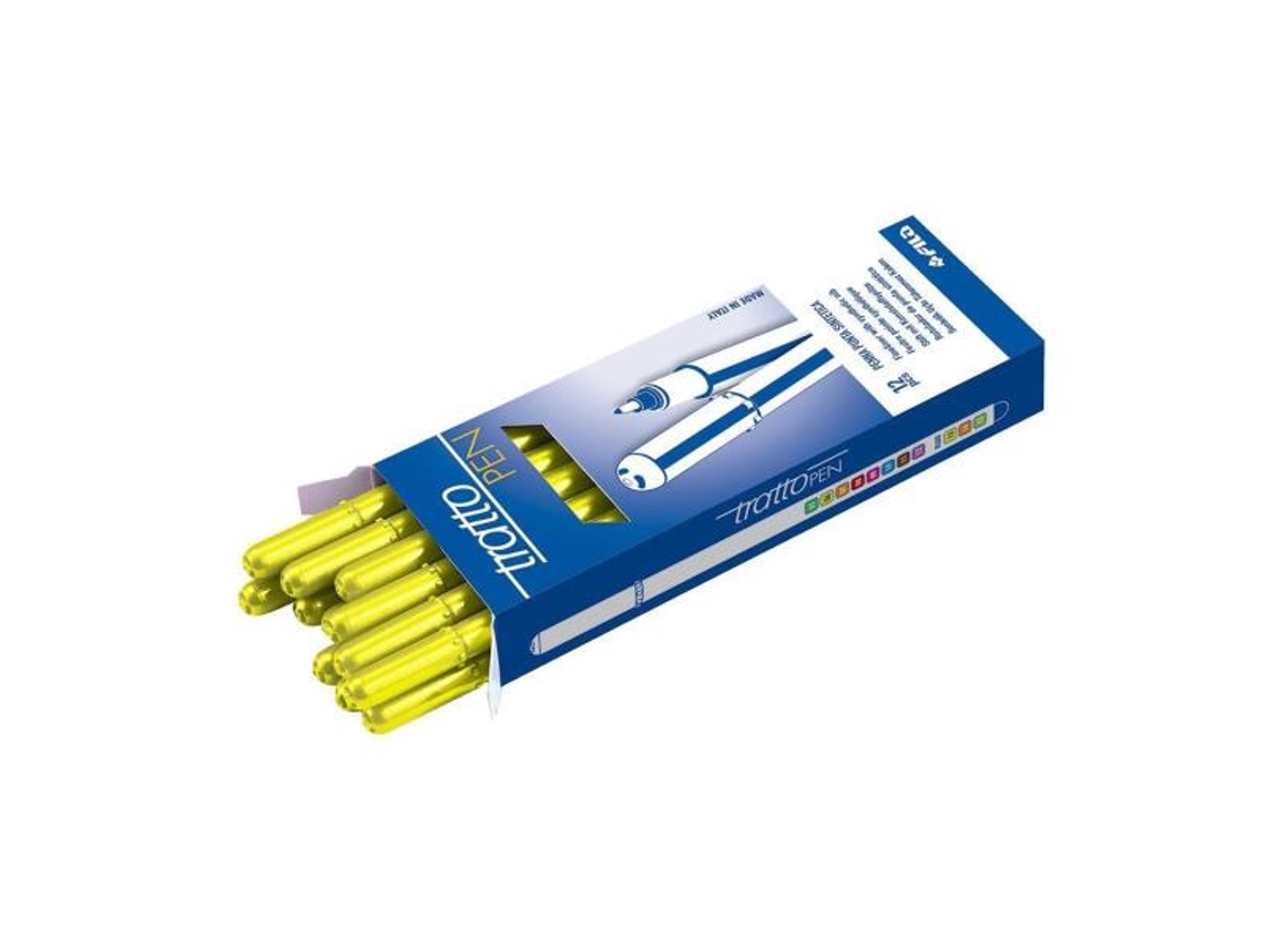 TRATTO Pen Rotulador Amarillo 12 Piezas