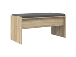 Maison Exclusive - Banco De Entrada Con Cojín Roble Sonoma 83 X 38 X 40 Cm
