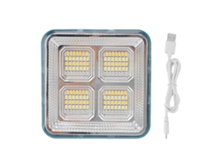 Rebe-linterna Led Solar Portátil Magnética Para Trabajo Y Camping Luz De Emergencia Exterior Azul