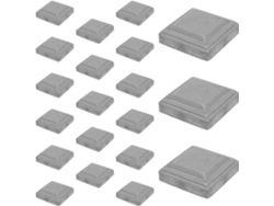 Juego De 10 Tapas Cuadradas De Acero Galvanizado De 80x80 Mm Para Postes De Barandilla, Protección Reforzada.