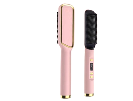 Plancha de pelo Hombres Barba Peine Turmalina Cerámica Rizador de pelo Cepillo Peine Rizador de pelo Plancha