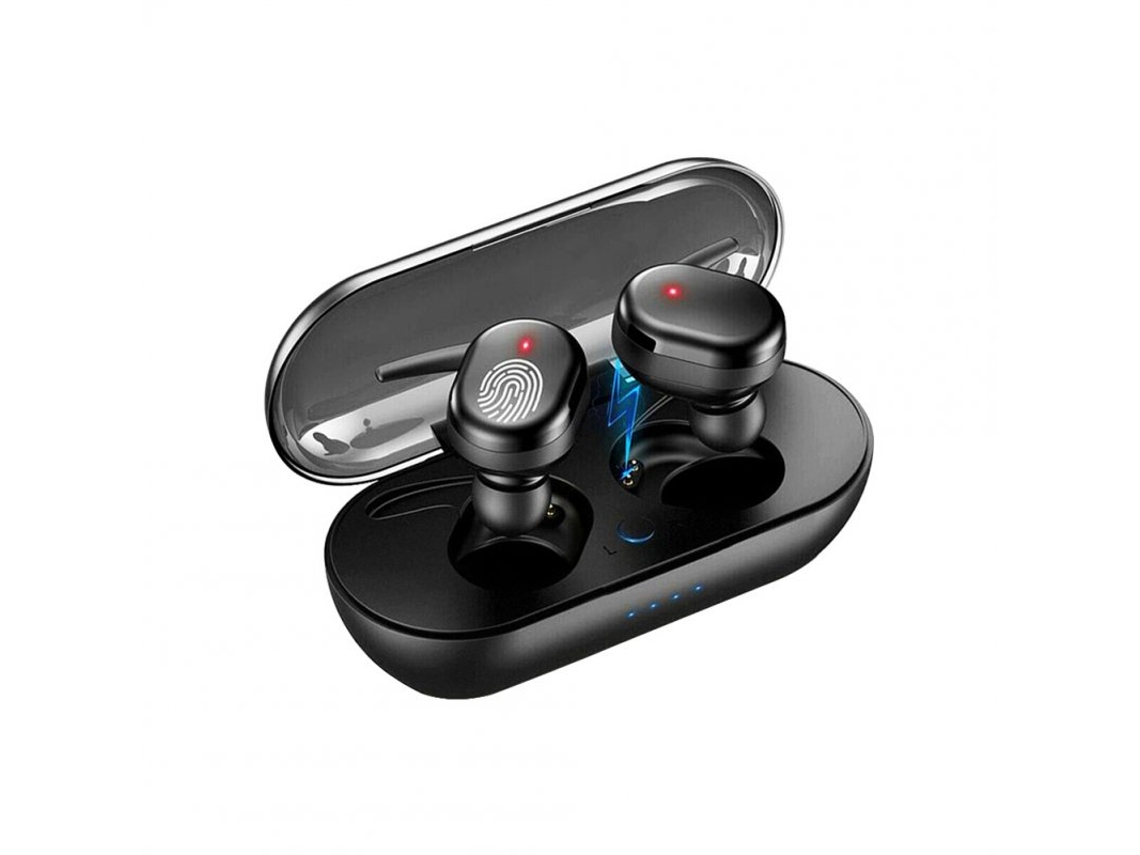 Auriculares Bluetooth True Wireless Reducción de ruido a prueba de agua Comp 5.0 Estéreo con estuche de carga negro
