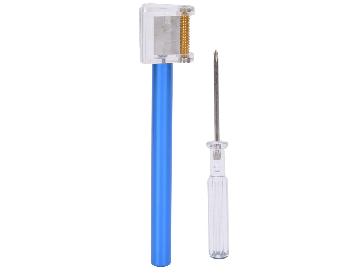 Bolígrafo De Aceite Azul Para Bordes De Cuero Con Aplicador De Rodillo. Herramienta De Bricolaje Para Trabajos En Cuero.