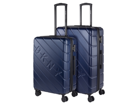 Juego De Maletas Rígidas Abs DKNY DKNY-911 Side Tracked marino (50X76x31 Cm - 100L)