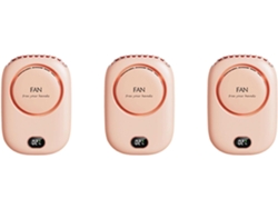 Juego De 3 Mini Ventiladores Usb Recargables Para Viajes - Portátiles Y Silenciosos - Rosa