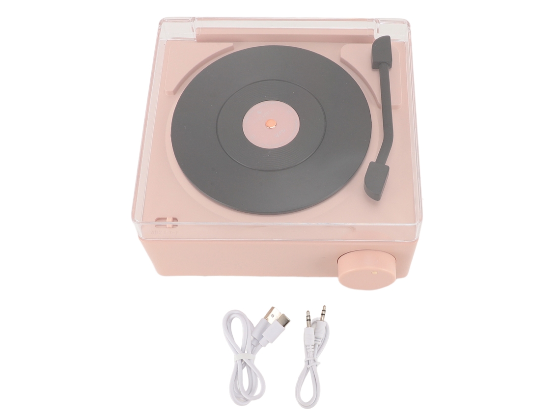 Reloj Despertador Bluetooth Multifuncional Pequeño De Estilo Retro Con Altavoz Para Dormitorio, Rosa Claro Y Gris.