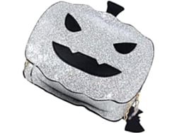De Regalo De Cadena Con Forma De Calabaza Para Mujer De Ciieeo Con Colgante De Murciélago Plateado Y Bolso Cruzado.