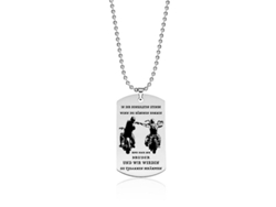 2026-9683-collarcito De Perro Hermanos De Ejército Hombre Acero Inoxidable Joyería Regalo Moto Soldado Bff D