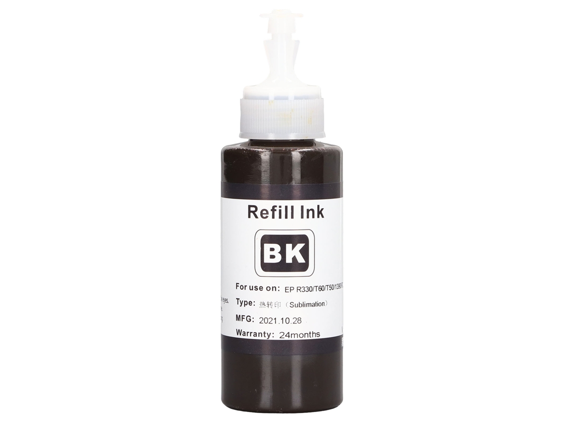 Tinta De Sublimación De 100 Ml Para Impresoras De Transferencia Térmica R330, 230, T60 Y T50.