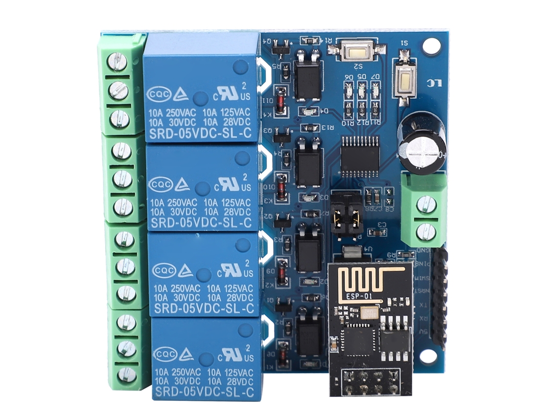 2026velora-módulo De Relé Wifi 4 Canales Esp8266 5v Control Remoto Por Teléfono Móvil Android Para Hogar Inteligente