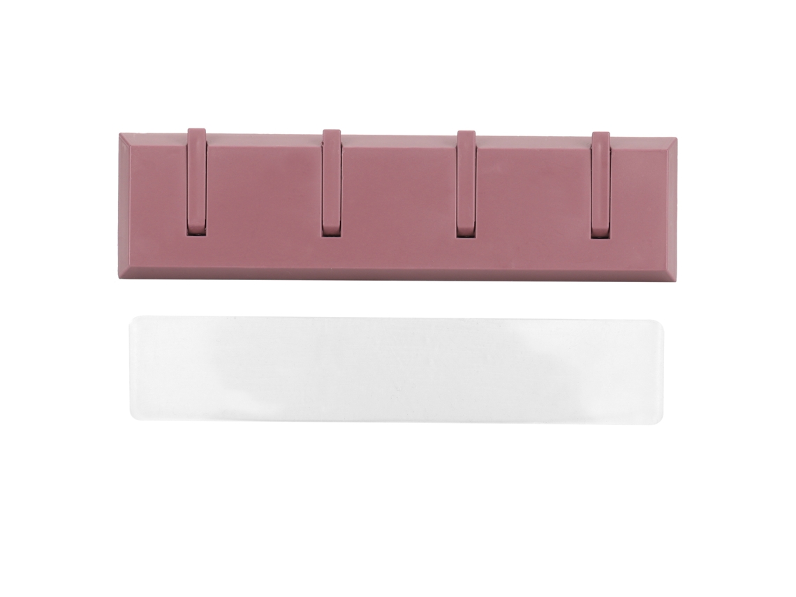 Gancho Adhesivo De Pared De Abs Para Cocina, Baño, Sombreros, Ropa, Capacidad De 10 Kg (salmón Oscuro)