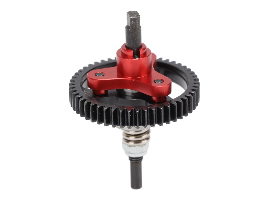 Embrague diferencial metálico Qukaim para coche RC Traxxas Slash 2WD, 50 dientes, rojo