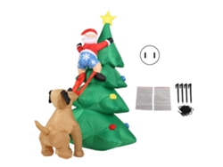 Árbol de Navidad inflable con luces LED para jardín exterior
