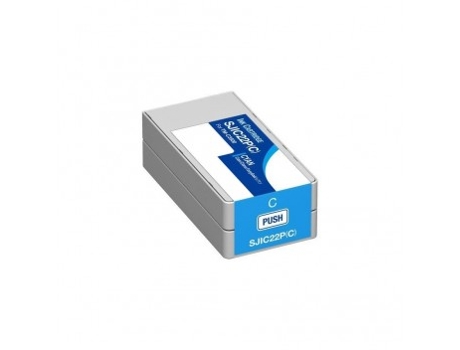 Cartucho de Tinta Compatible EPSON Sjic22P Ciano Tinta Pigmentada (C33S020602 - Sjic22Pc)