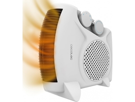 Calefactor Eléctrico Bajo Consumo ReadyWarm 2000 Max Dual White Termoventilador de 2000 W, Oscilación de 65º, 3 Modos, Termostato Regulable, Área d...