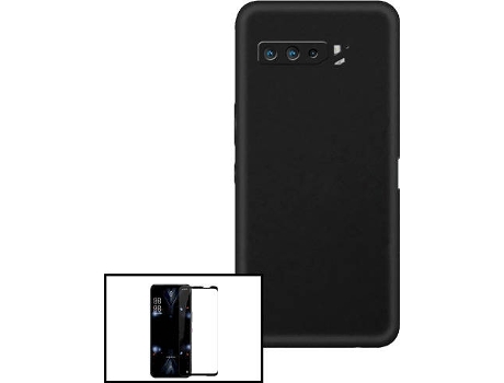 Carcasa + Soporte Asus ROG Phone 5s Pro PHONECARE Silicona Líquida Negro 72796