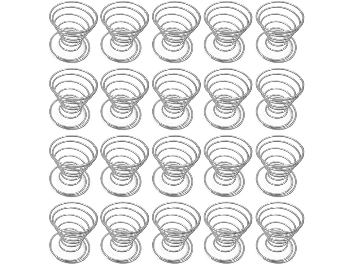 Juego De 20 Soportes De Alambre De Acero Inoxidable Plateado Para Plantas Aéreas