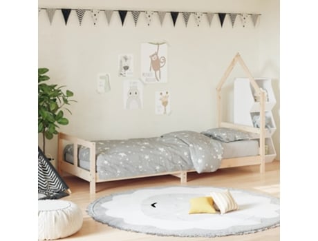 Estructura De Cama Infantil VIDAXL Marrón Madera (80x200 cm)