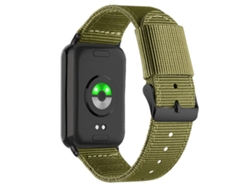 Bracelete Para Redmi Watch 6 / 5 / 4 - Nylon Trançado - Fivela De Pino Preta Verde Militar