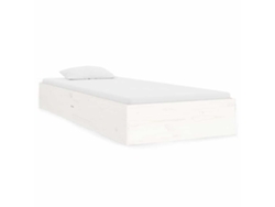 Maison Exclusive - Estructura De Cama Sin Colchón Madera Maciza Blanco 75x190 Cm
