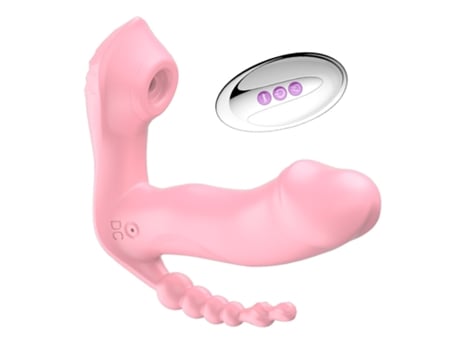 Vibrador de succión portátil de 7 modos, estimulador de clítoris de vagina anal (rosa) YIZHOOD