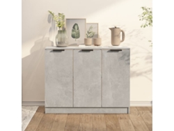 Aparador De Madera Contrachapada Gris Hormigón 90,5x30x70 Cm