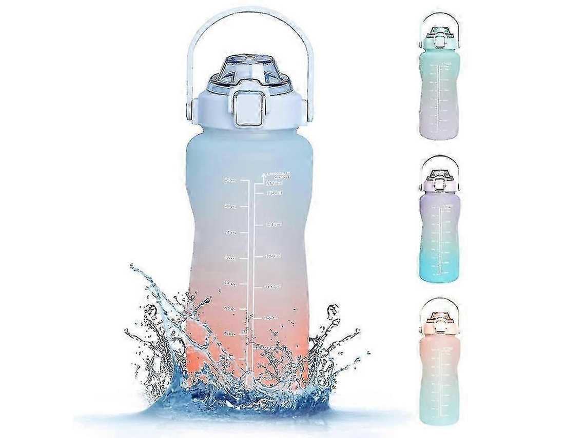 Botella Con Er, Botellas De 2l Con Pajita Bpa, Botellas Deportivas De 2l Con Fugas Xh Rosewell