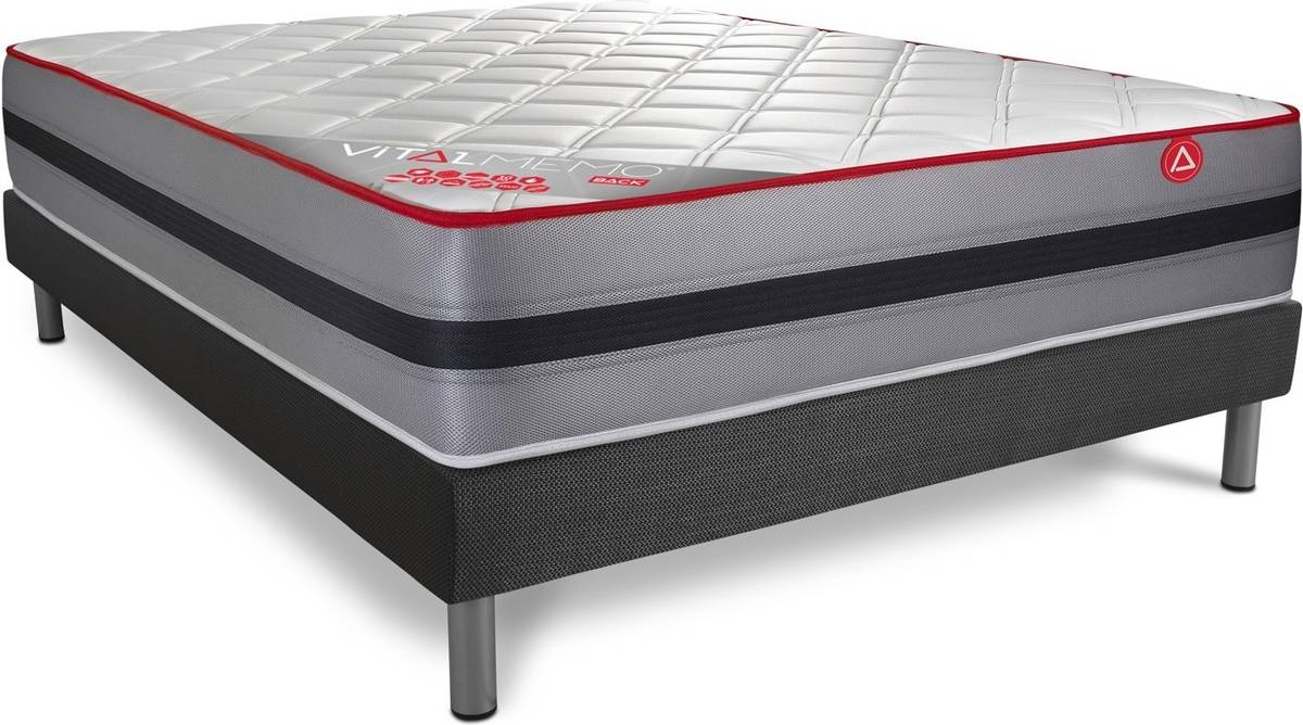 Conjunto de Somier + Colchón VITALIT Vitalmemo Back (135x200 cm - Espuma Viscoelástica)