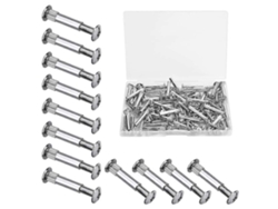 60 Tornillos M4 De Hierro Niquelado Para Ensamblaje De Muebles, Conexión Segura Para Madera De 31-40mm De Espesor