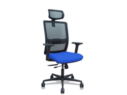 Silla De Oficina Haches Con Mecanismo Sincro/traslack Tapizada Con Tela Color Azul Y Malla Color Negro