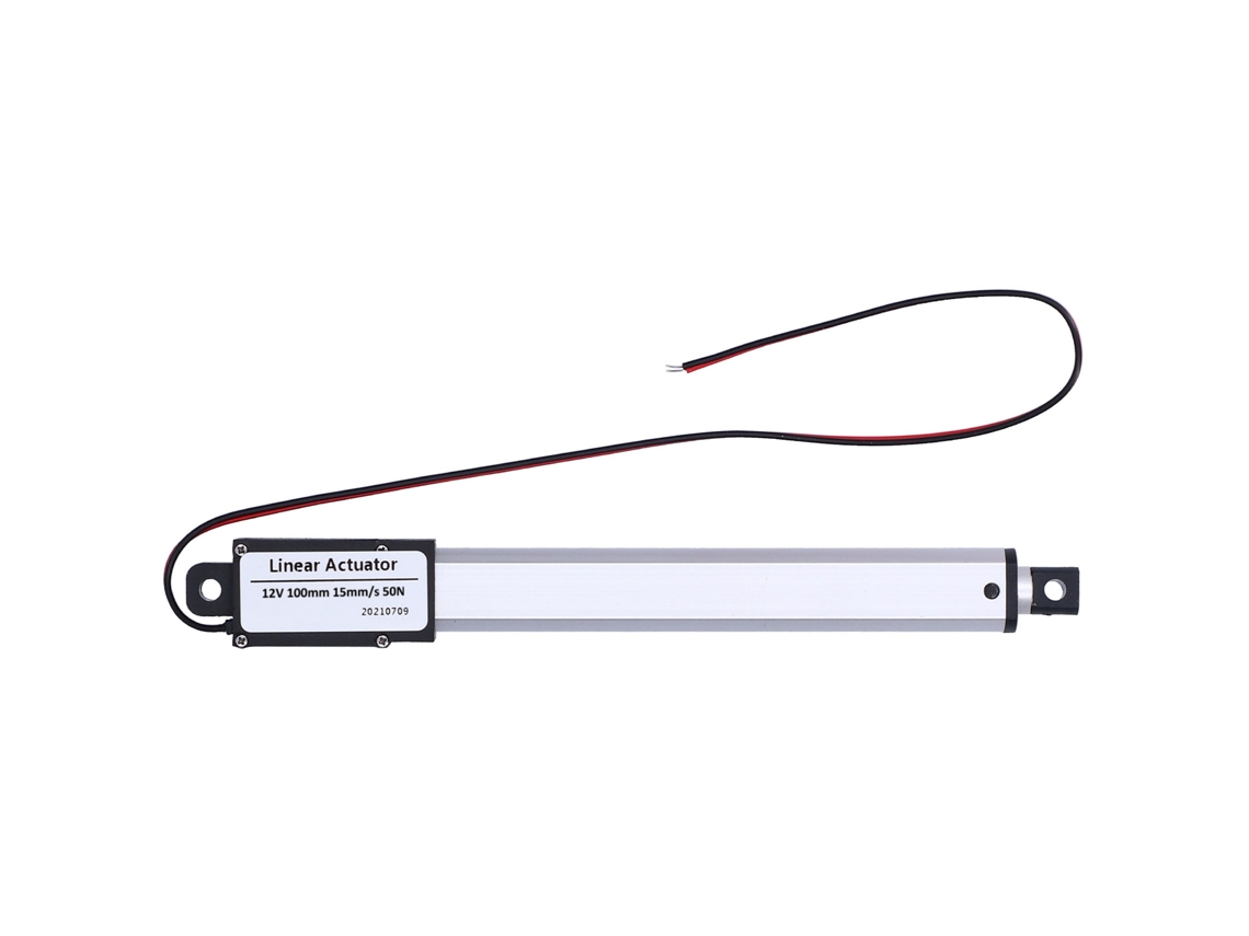 Actuador Lineal Eléctrico Dc 12v 100mm De Baja Ruido Mini Con Interruptor Límite Interno 50n 15mm/s