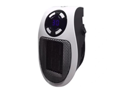 Calefactor de pared con control remoto, calefactor eléctrico de bajo consumo con temperatura ajustable, diseño compacto enchufable con termostato.