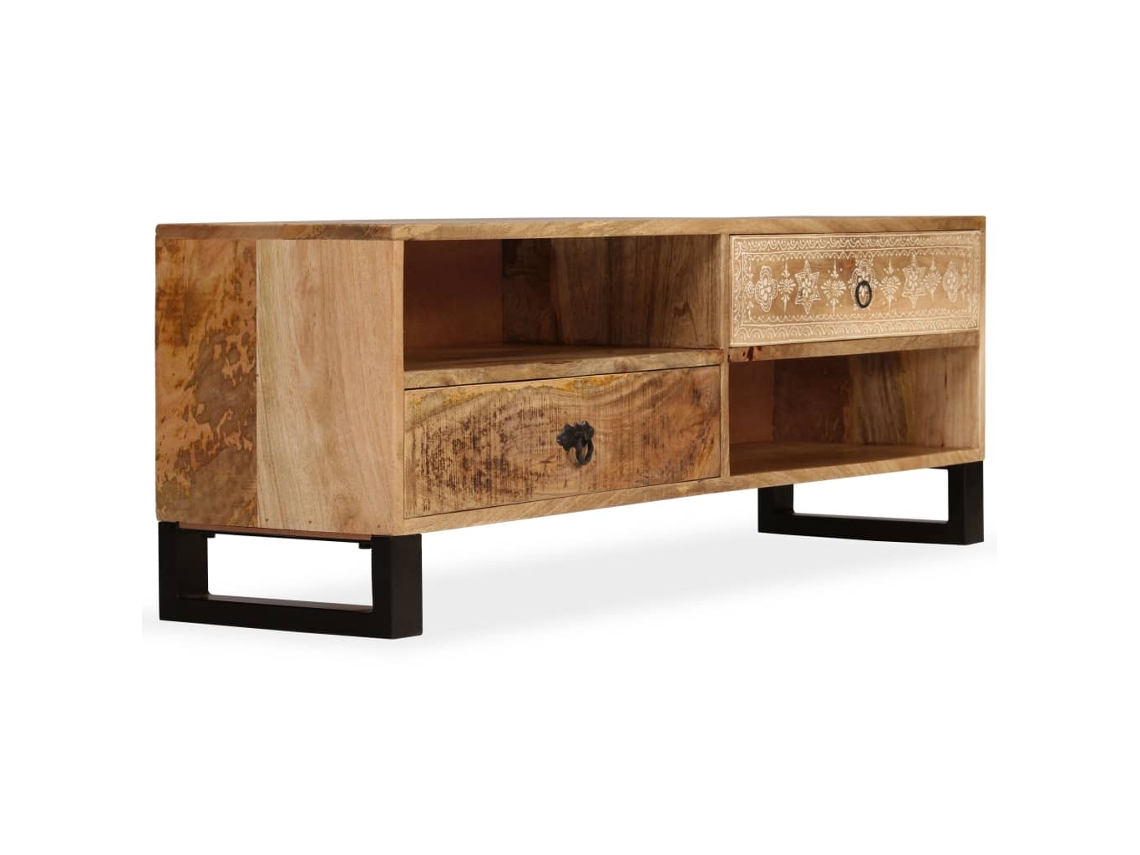 Maison Exclusive - Mueble De Tv De Madera Maciza De Mango 120x30x40 Cm