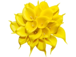 20 piezas de flores artificiales de cala para decoración de fiestas, bodas, ramo de flores para el hogar, tacto real