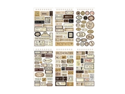 12 Folhas De Adesivos Decorativos Retro Para Planner, Diário, Calendário E Scrapbook - Estilo 1
