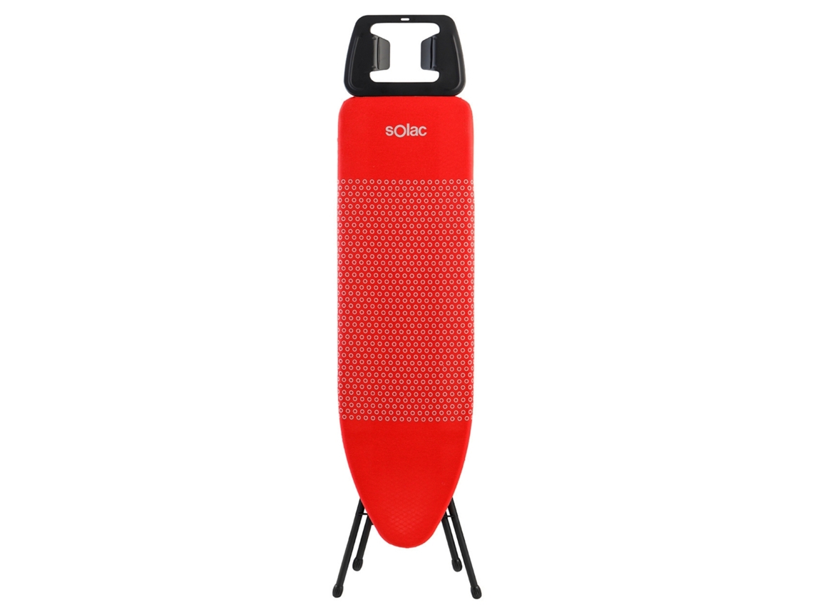 Solac - Tabla de planchar Optima Board, 32,5 x 110 cm, 3 posiciones, altura 90 cm, 100 % algodón, patas antideslizantes