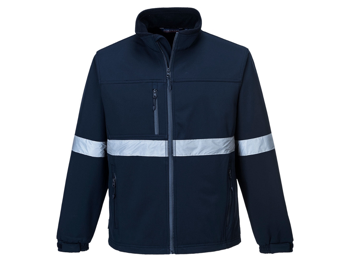 Iona Softshell: Movilidad y comodidad superiores / Azul marino / L Portwest (3 capas)