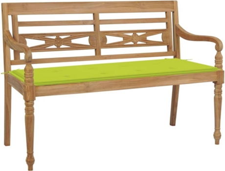 Banco de exterior VIDAXL Verde Teca (120x51.5x84 cm)